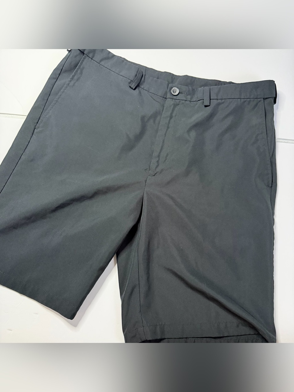 Haggar Men's Black Flat Front Performance Golf Shorts 38